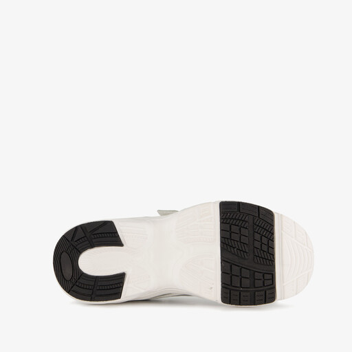 Meisjes dad sneakers wit zilver