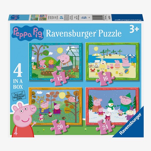 Puzzel Peppa Pig 4 Seizoenen 12+16+20