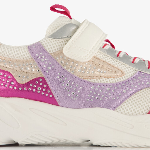 Meisjes sneakers met strass steentjes roze
