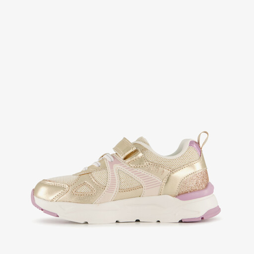 Meisjes sneakers goud lila