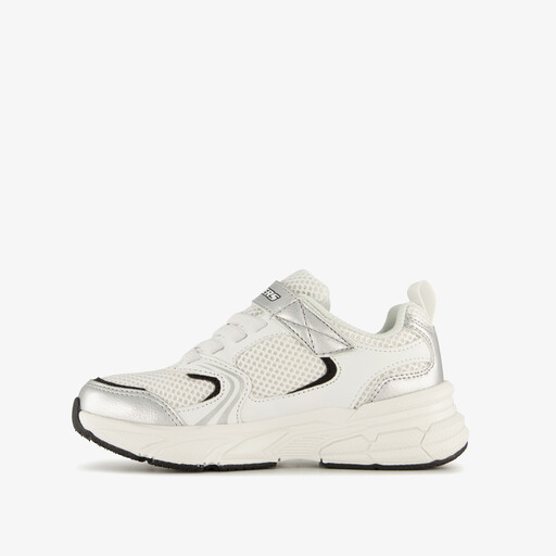 Retro-Graph meisjes sneakers zilver wit