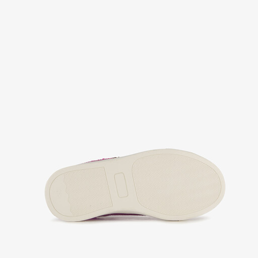 Hoge meisjes sneakers met glitters en pailletten roze