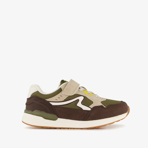 Jongens sneakers bruin groen