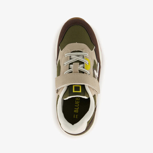 Jongens sneakers bruin groen