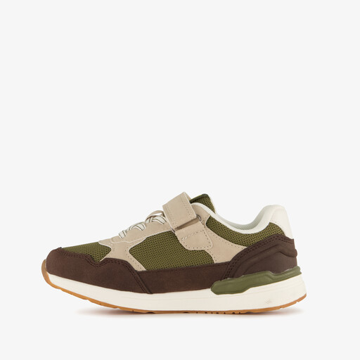 Jongens sneakers bruin groen