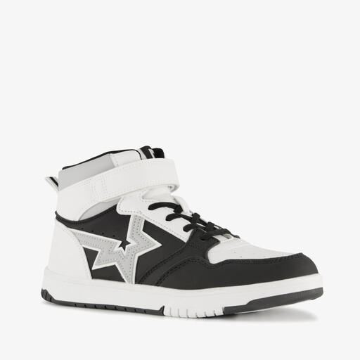 Hoge jongens sneakers wit zwart