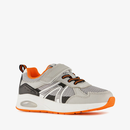 Jongens sneakers met airzool grijs oranje