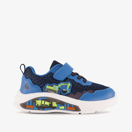 Jongens sneakers met lichtjes en graafmachines