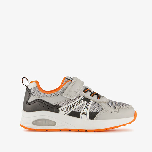 Jongens sneakers met airzool grijs oranje