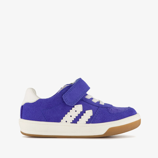Suède jongens sneakers blauw wit