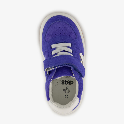 Suède jongens sneakers blauw wit