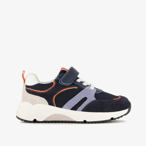 Suède jongens sneakers donkerblauw