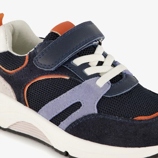 Suède jongens sneakers donkerblauw