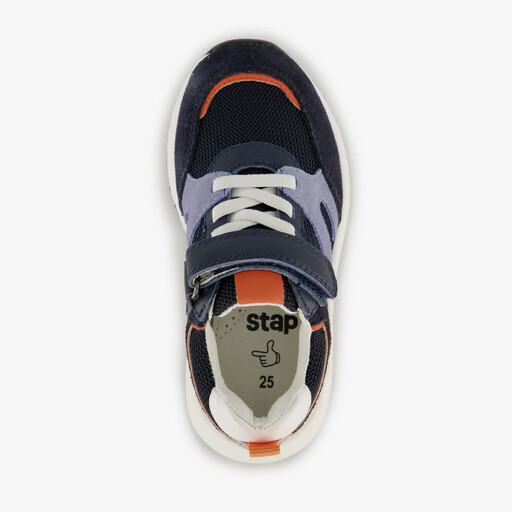 Suède jongens sneakers donkerblauw