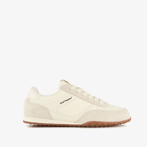 Suede dames sneakers wit