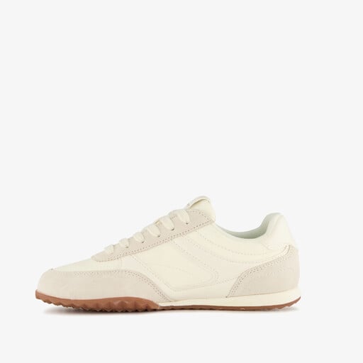 Suede dames sneakers wit