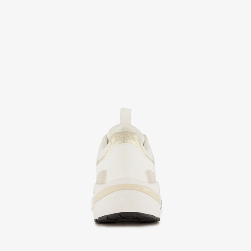 Dames dad sneakers wit goud