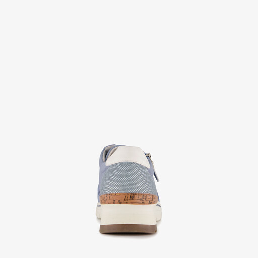 Dames sneakers met kurkdetail blauw