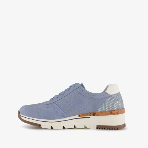 Dames sneakers met kurkdetail blauw