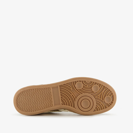 Dames sneakers bruin met print