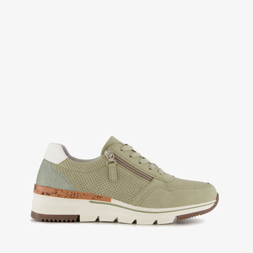 Dames sneakers met kurkdetail groen