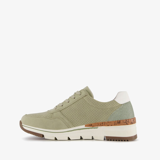 Dames sneakers met kurkdetail groen