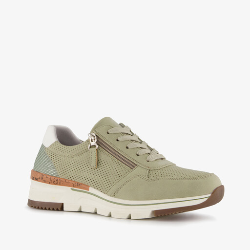 Dames sneakers met kurkdetail groen