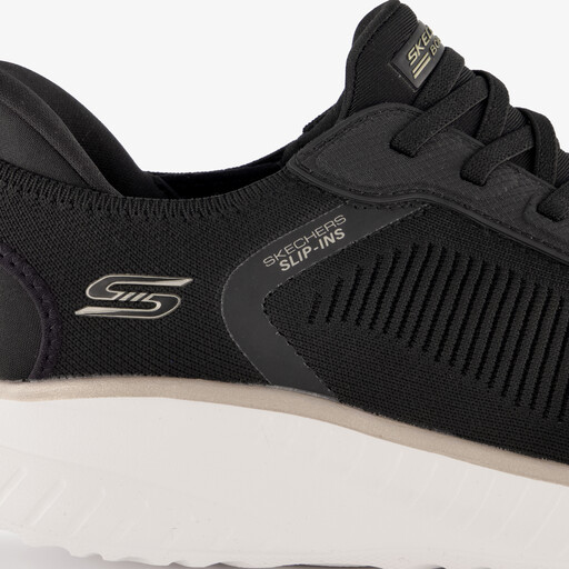 Slip-ins: BOBS Sport Wide Fit dames sneakers zwart wit