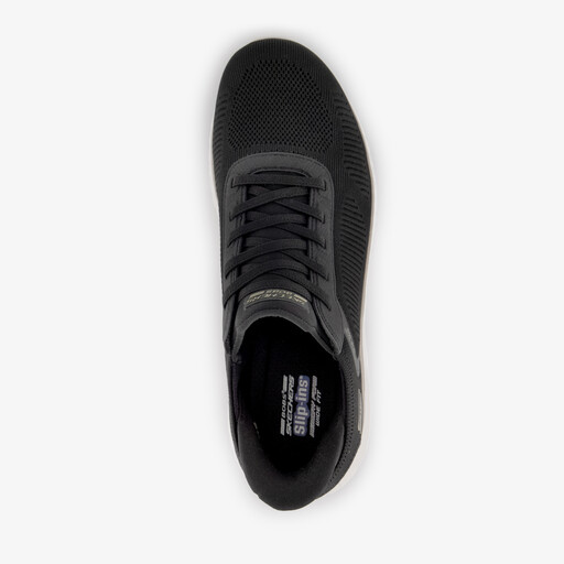 Slip-ins: BOBS Sport Wide Fit dames sneakers zwart wit