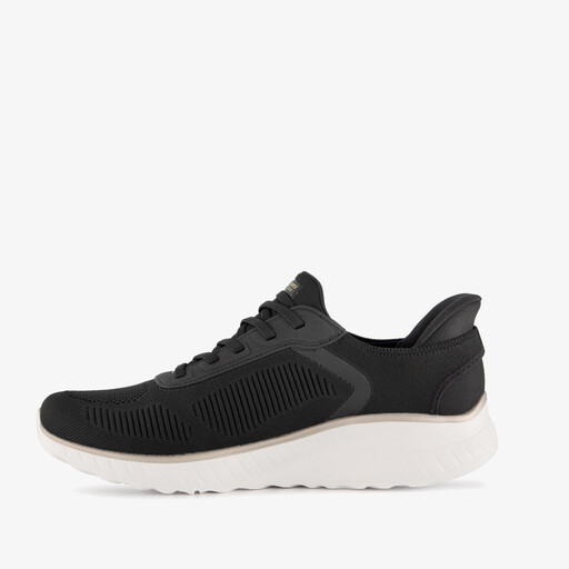 Slip-ins: BOBS Sport Wide Fit dames sneakers zwart wit