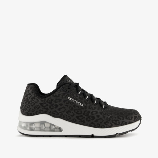 Uno 2 dames sneakers met panterprint en airzool zwart