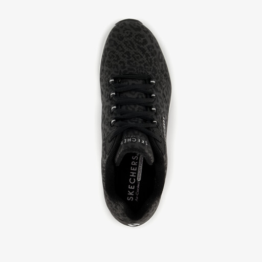 Uno 2 dames sneakers met panterprint en airzool zwart