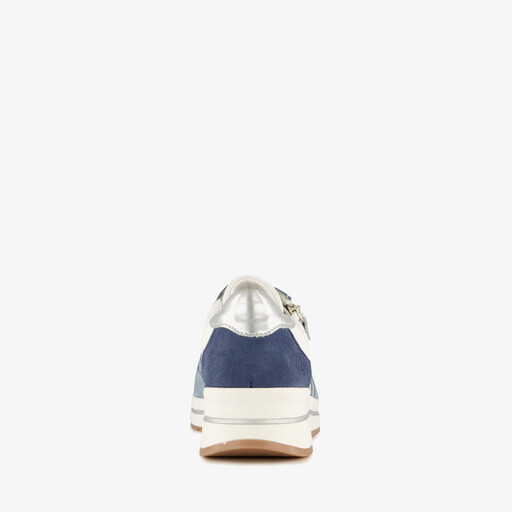 Suede dames sneakers blauw