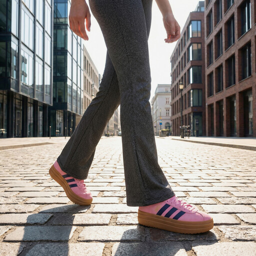 VL Court Bold suède dames sneakers roze blauw