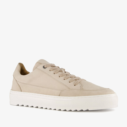 Leren heren sneakers beige