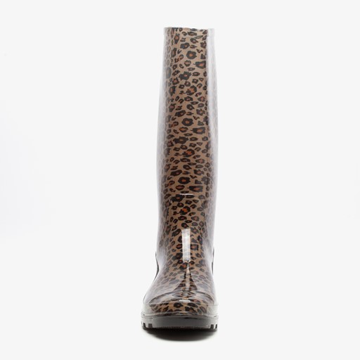 Dames regenlaarzen met luipaardprint