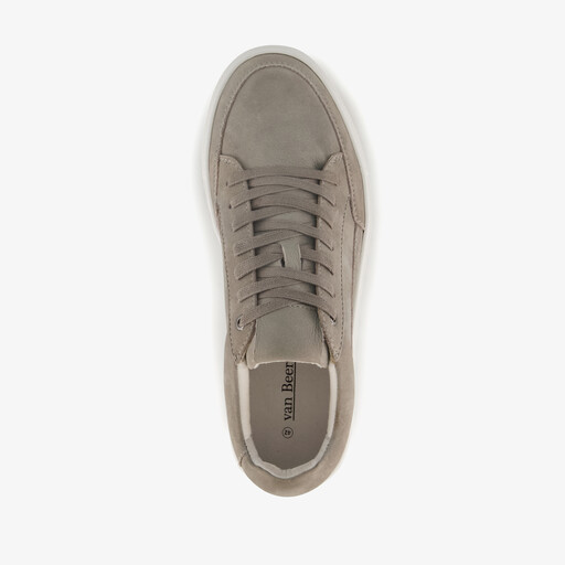 Leren heren sneakers grijs