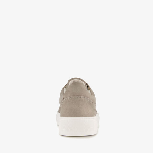 Leren heren sneakers grijs