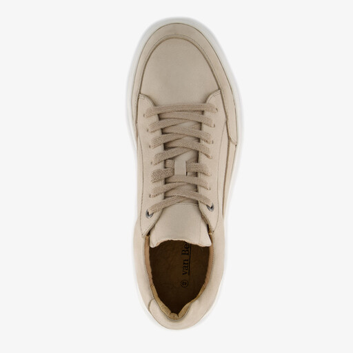 Leren heren sneakers beige