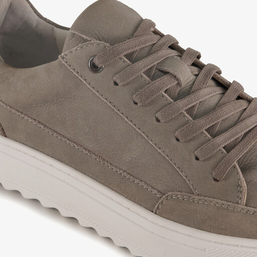 Leren heren sneakers grijs