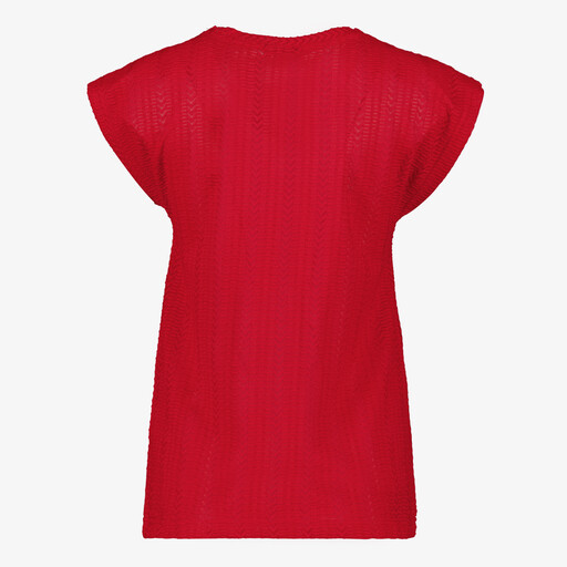 Dames T-shirt met structuur rood