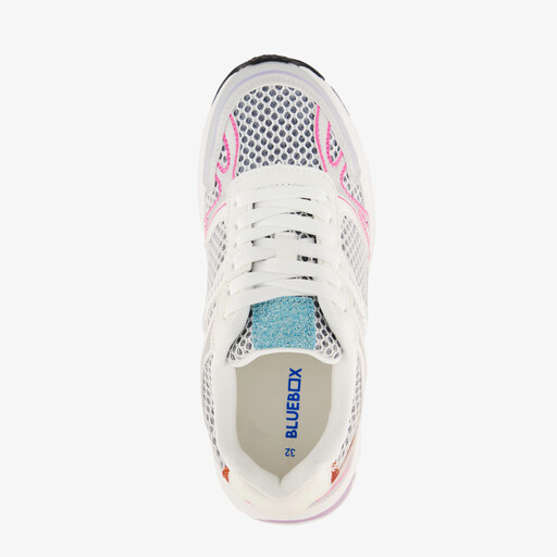 Meisjes sneakers wit metalic