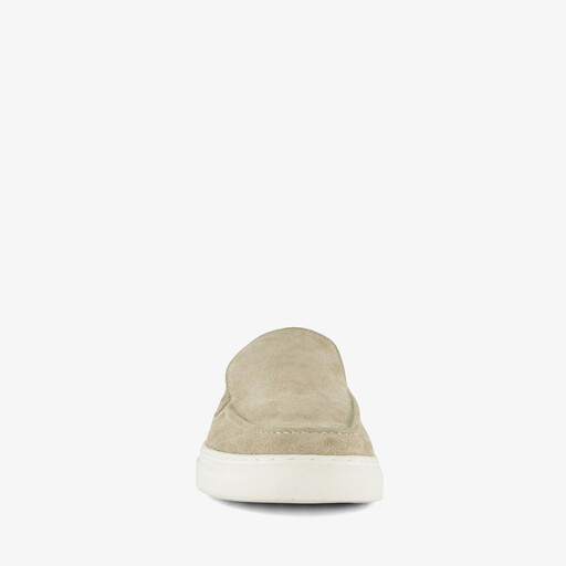 Suede heren instappers beige