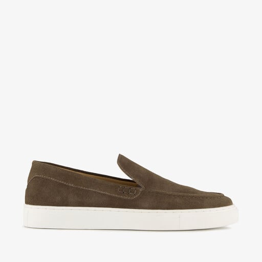 Suede heren instappers bruin