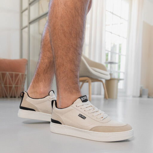 Heren sneakers beige