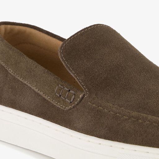 Suede heren instappers bruin