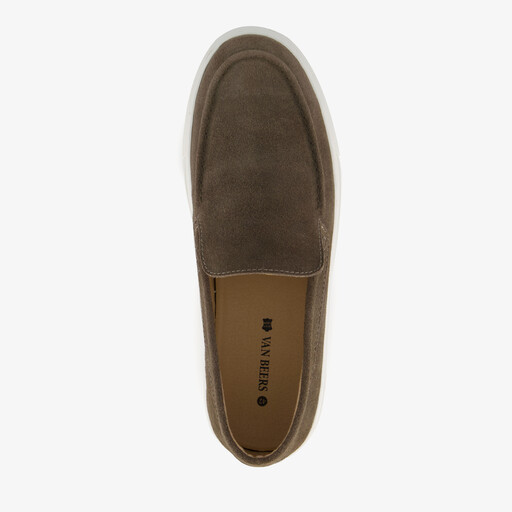 Suede heren instappers bruin
