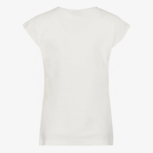Dames T-shirt met subtiele structuur wit