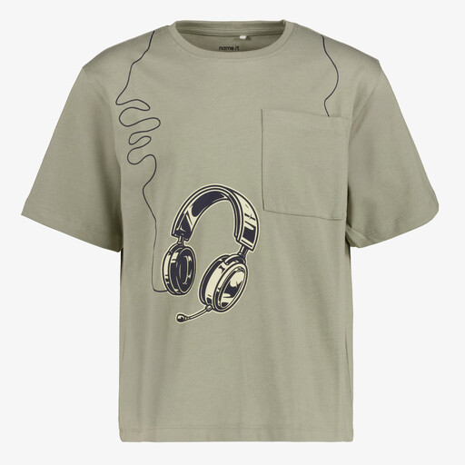 Name It jongens T-shirt met koptelefoon opdruk