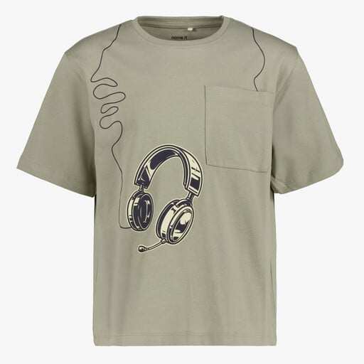 Name It jongens T-shirt met koptelefoon opdruk
